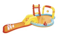 Dmuchany basen ze zjeżdżalnią i stożkami Bestway 4,53x2,13x1,17m