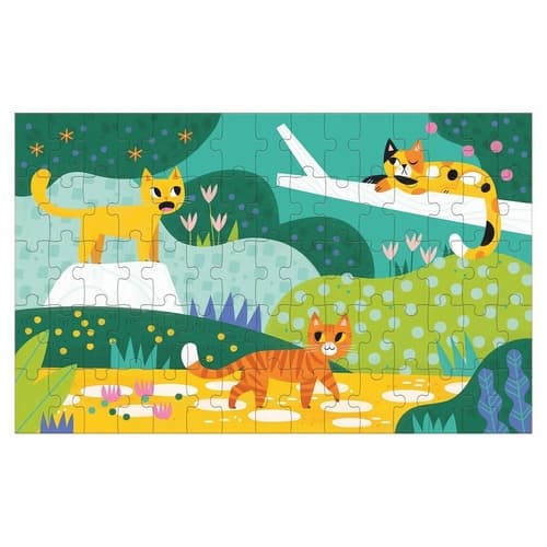 Mudpuppy Puzzle Lenticular Cats Small and Large 75 pieces