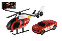 Elicopter de pompieri cu mașină