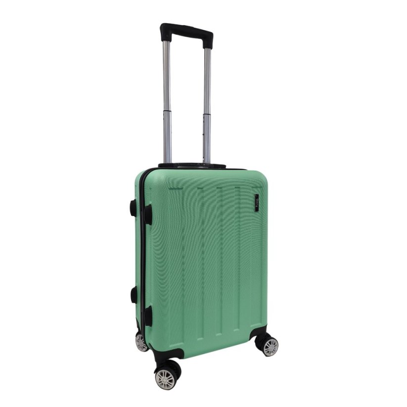 Walizka podróżna Bavy 20" Paski Jasnozielony