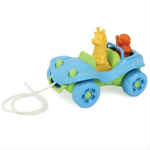 Zelené hračky Ťahanie auta modré