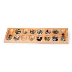 Bigjigs Toys Mankala joc cu pietre de rinocerit