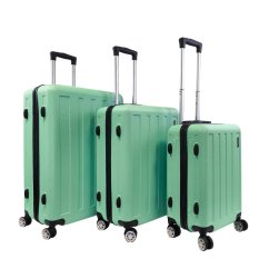 Bavy Cestovní kufr skořepinový Stripes Light green - set 3 ks