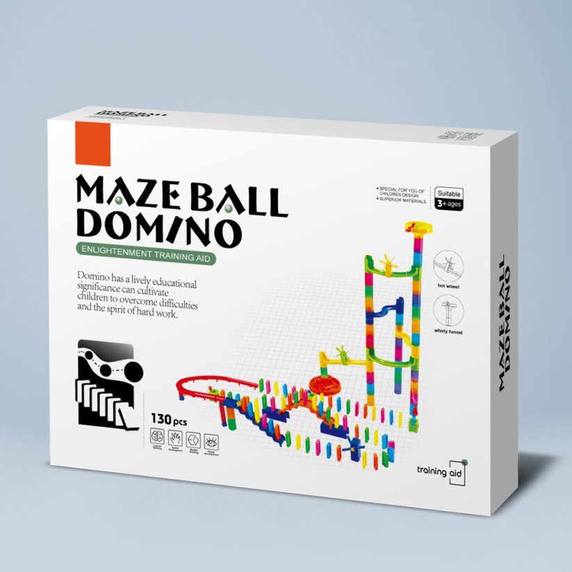 Kuličková dráha a domino 130 ks
