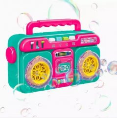 Radio à bulles avec lumière et musique verte