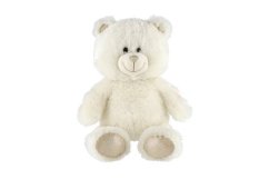 Ours en peluche blanc de 40 cm fonctionnant sur piles avec son et lumière