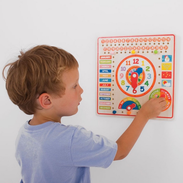 Bigjigs Toys Calendario con orologio