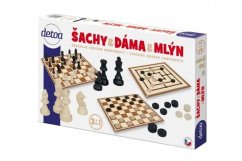 Stolová hra na drevo Šach a dáma