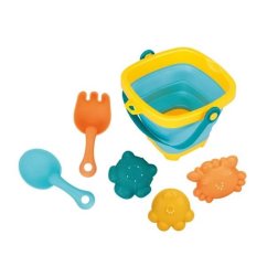 Jeu de sable coloré avec seau pliant