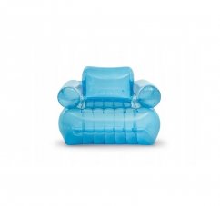 Chaise gonflable Intex bleu transparent