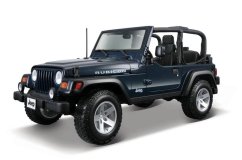 Maisto - JEEP WRANGLER RUBICON, kovovo modrá, 1:18