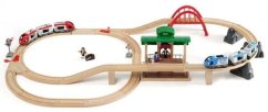 Brio 33512 Nagy vonatsín váltókkal, híddal, peronnal 42 alkatrész