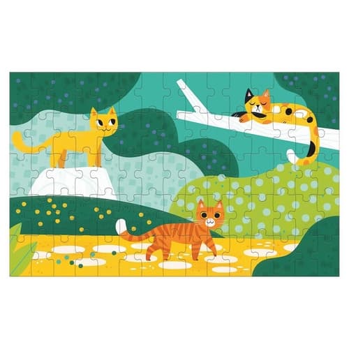 Mudpuppy Puzzle Lenticular Cats Small and Large 75 pieces