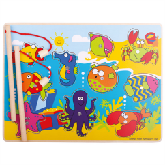 Bigjigs Jucării Jucării de pescuit din lemn de mare
