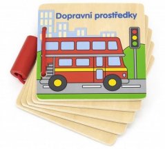 Viga dřevěná knížka - dopravní prostředky český jazyk