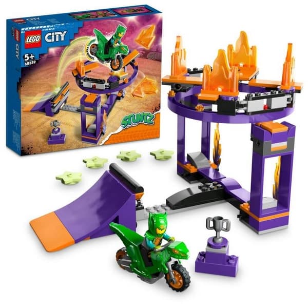 Lego® City 60359 Stunt Challenge cu rampă și cerc