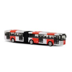 Fém csuklós busz PID Prága piros 18 cm
