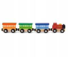 Viga Dřevěná mašinka s vagonky