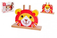 Oroszlán fa puzzle 19db dobozban 23x19x6,5cm 18m+