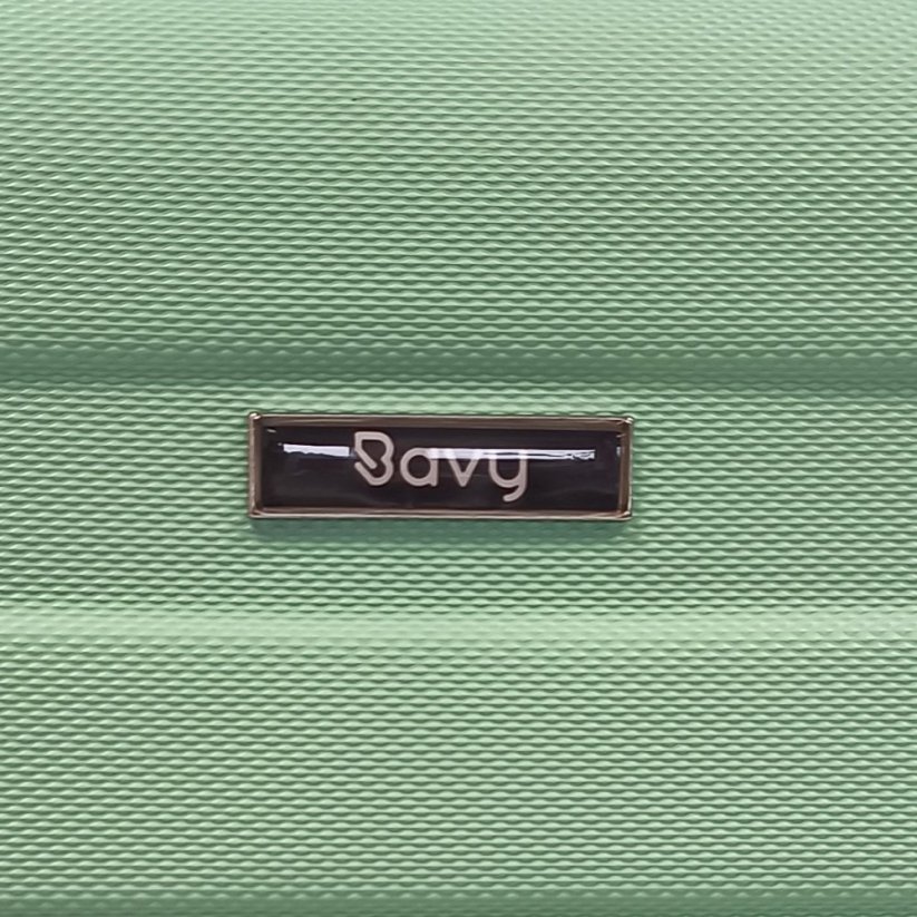 Bavy Cestovní kufr skořepinový Ribs Light green - set 3 ks