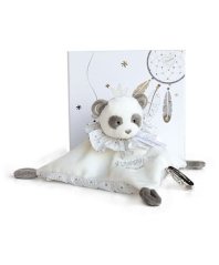 Doudou Coffret cadeau - panda en peluche 20 cm