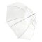Umbrelă Teddies Umbrelă transparentă albă din plastic/metal 82cm în pungă