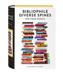 Chronicle Books Puzzle Bibliophile Diverse Spines 500 dílků