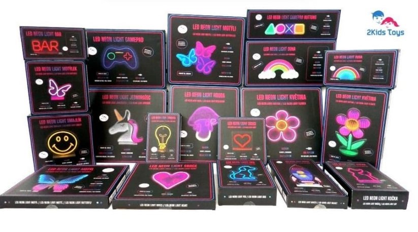2Kids Toys LED NEON LIGHT lampička Motýlek