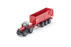 SIKU Farmer 1844 - Traktor Massey Ferguson s prívesom, mierka 1:87