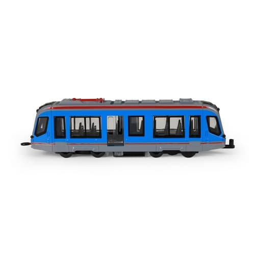 Tranvía de metal azul 20 cm