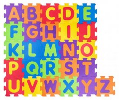 Puzzle cu alfabet din spumă 52 de piese