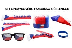 Súprava na povzbudzovanie Českej republiky s čelenkou