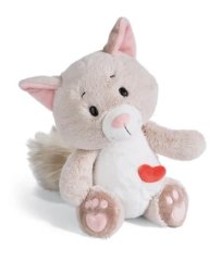 NICI Peluche Love Fluffy Cat 35cm, assise