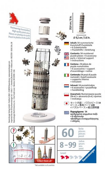 Mini stavba - Šikmá veža v Pise 54 kusov