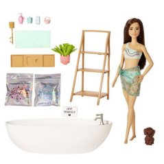 Barbie® panenka a koupel s mýdlovými konfetami - brunetka
