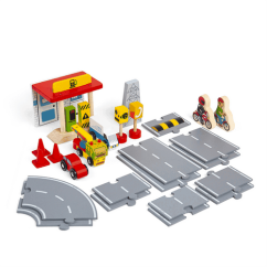 Bigjigs Rail Wooden Road Accessory Set