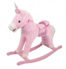 Unicornio balancín rosa con sonido