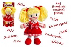 Lucka handrová plyšová bábika 30 cm SK