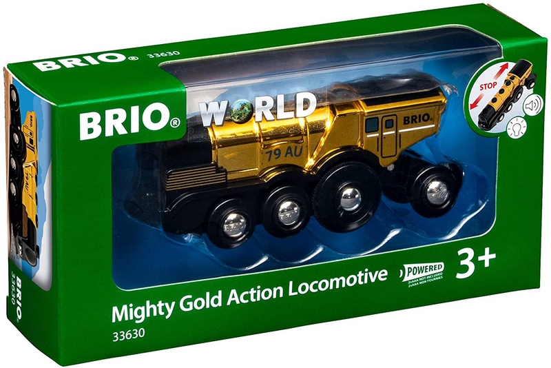 Brio 33630 Puissante locomotive dorée à piles