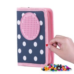 Piórnik szkolny PIXIE CREW NIEBIESKI Z BIAŁĄ CZCIONKĄ