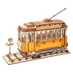 RoboTime Drewniane puzzle 3D Zabytkowy tramwaj