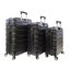 Bavy Cestovní kufr skořepinový Ribs Black - set 3 ks