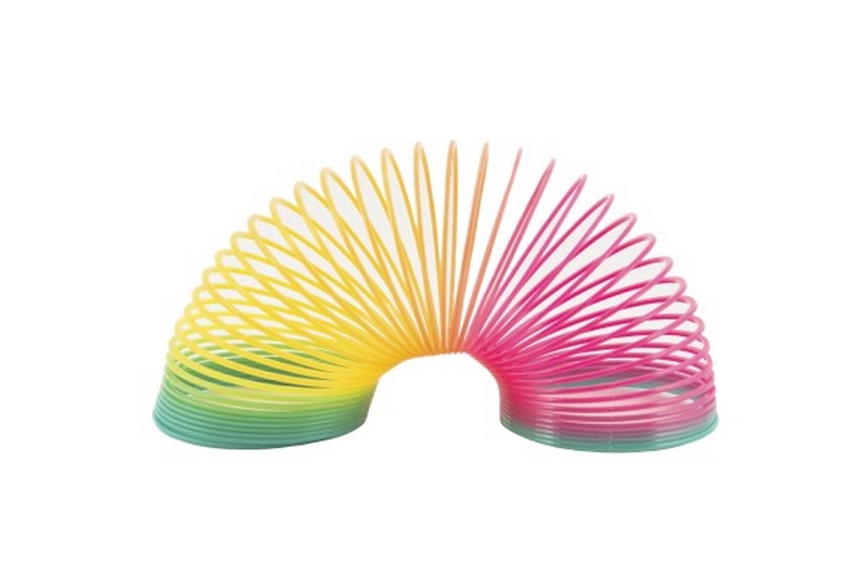 Espiral/muelle arco iris de plástico diámetro 6,5cm