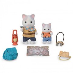 Sylvanian Families Exploration Set - Latte Cat Brother and Baby