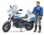 Bruder 62731 BWORLD rendőrségi motorkerékpár Ducati Scrambler figurával