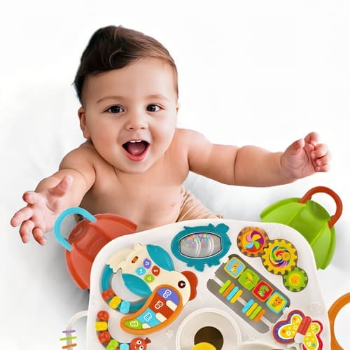 Bavytoy Interaktivní stoleček pro nejmenší Montessori