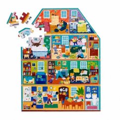 Mudpuppy Mi casa, mi hogar - Puzzle en forma de casa 100 piezas