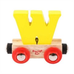 Bigjigs Rail Wagon Calea ferată din lemn - litera W