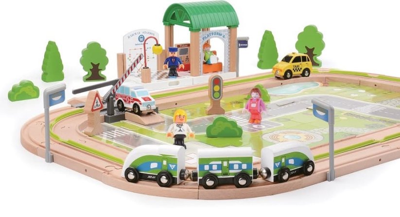 2Kids Toys Vláčkodráha Vesnice 110 dílů