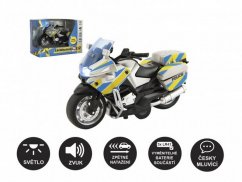 Rendőrségi motorkerékpár 12cm fordítható fény és hang CZ